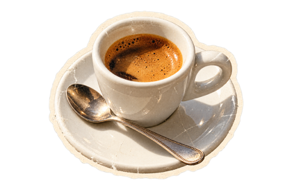 Espresso cup and saucer.